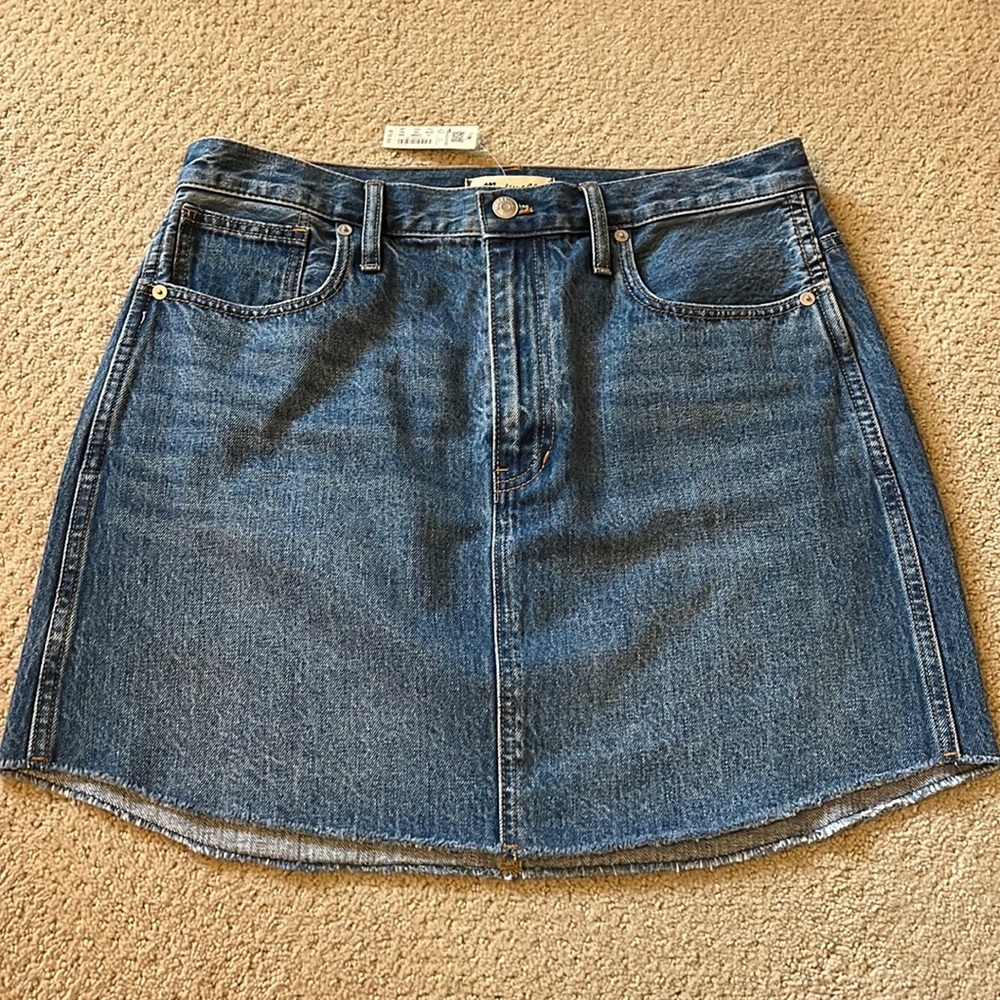 Madewell NWT Rigid Denim A-Line Skirt sz 30